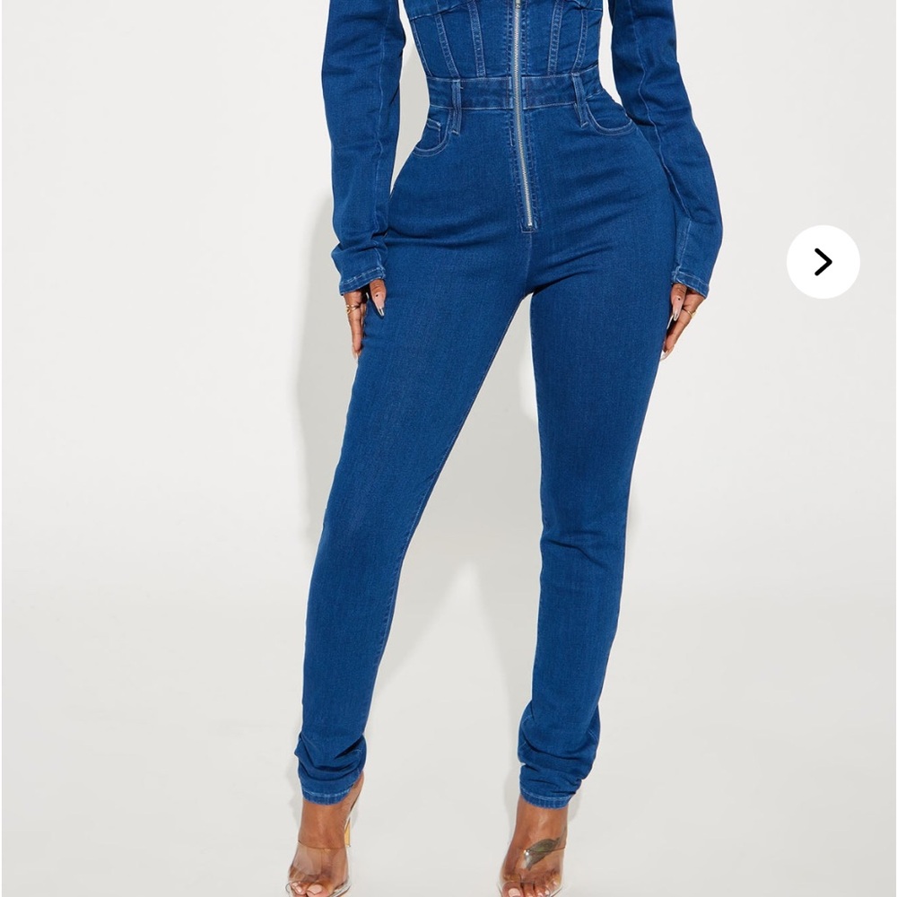 Western Blue Denim Jumpsuit